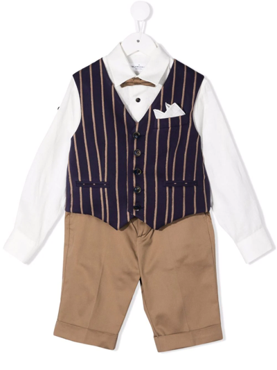 Colorichiari Kids' Three Piece Suit Set In Blue