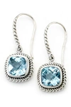 Samuel B. Sterling Silver 4.37 Ct. Tw. Blue Topaz Earrings