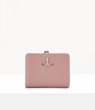 Vivienne Westwood Jordan Wallet With Frame Pocket In Pink