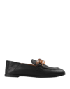 SEE BY CHLOÉ SEE BY CHLOÉ WOMAN LOAFERS BLACK SIZE 8 GOAT SKIN