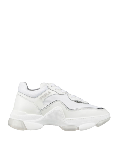 Furla Wonder Lace_up Sneaker T.40 Woman Sneakers White Size 8 Soft Leather, Polyamide, Polyuret