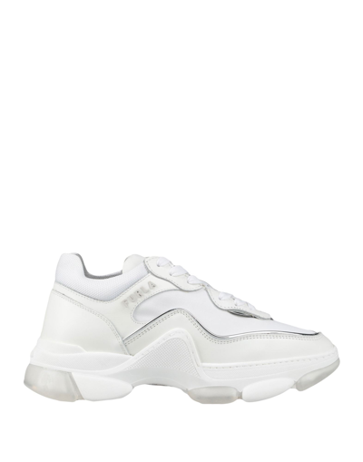 Furla Wonder Lace_up Sneaker T.40 Woman Sneakers White Size 10 Leather, Polyamide, Polyurethane