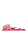 Ras Toe Strap Sandals In Pink