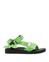 ARIZONA LOVE ARIZONA LOVE WOMAN SANDALS GREEN SIZE 11 RECYCLED PLASTIC, TEXTILE FIBERS