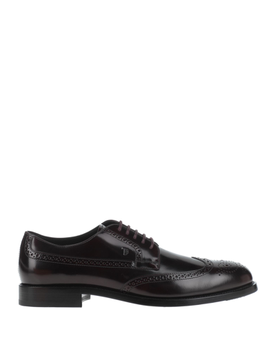 Tod's Man Lace-up Shoes Black Size 7 Soft Leather