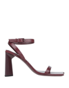 Balenciaga Sandals In Maroon