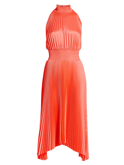 A.l.c Renzo Pleated Blouson Dress In Maillot