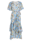 TANYA TAYLOR WOMEN'S BRITTANY FLORAL WRAP DRESS