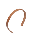 Jennifer Behr Leon Leather Headband In Saddle