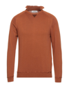 Alpha Studio Sweaters In Rust