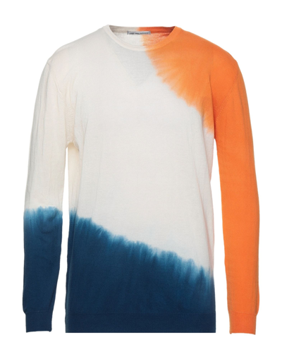 Grey Daniele Alessandrini Sweaters In Orange