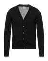 Bagutta Man Cardigan Charcoal Size Xxl Merino Wool, Acrylic In Black