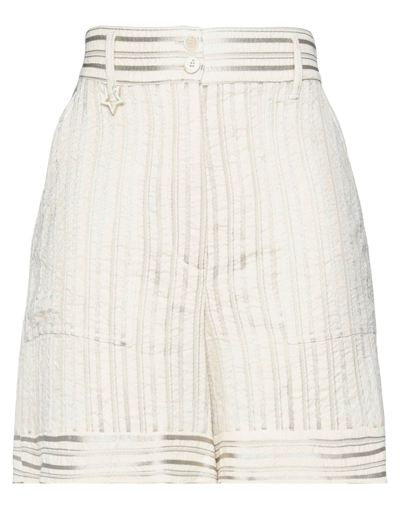 Lorena Antoniazzi Woman Shorts & Bermuda Shorts Beige Size 6 Viscose, Cotton, Rayon