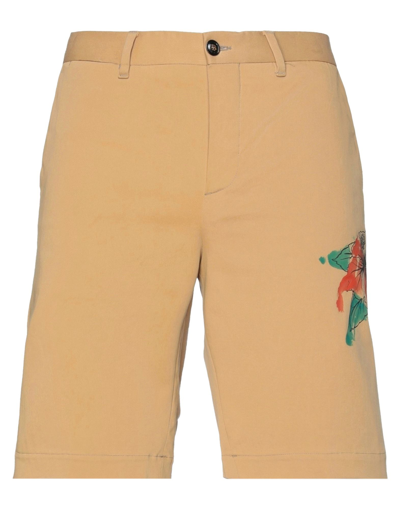 People (+)  Man Shorts & Bermuda Shorts Camel Size 32 Cotton, Elastane In Beige