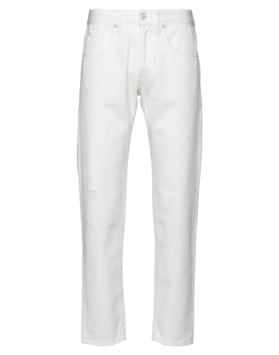 People (+)  Man Pants White Size 34 Cotton