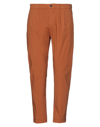 People (+)  Man Pants Rust Size 28 Cotton, Elastane In Red