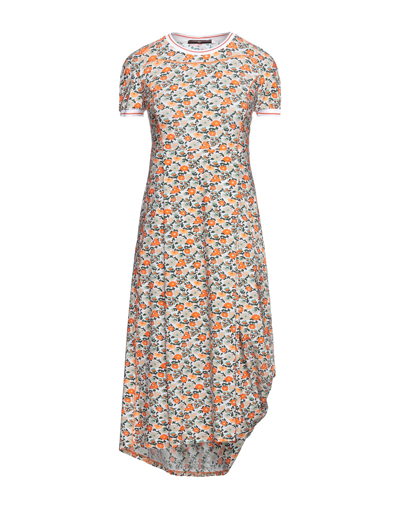 High Midi Dresses In Orange