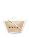 MARNI TROPICALIA LOGO-EMBROIDERED TOTE BAG