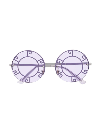 Monnalisa Kids' Round-frame Sunglasses In Purple