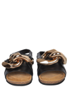Jw Anderson Chain Leather Sandal In Black