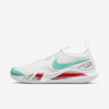 Nike Court React Vapor Nxt Men's Hard Court Tennis Shoes In White,habanero Red,pomegranate,washed Teal
