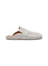 Marsèll ‘spato' Square Toe Leather Flat Mules In Grey