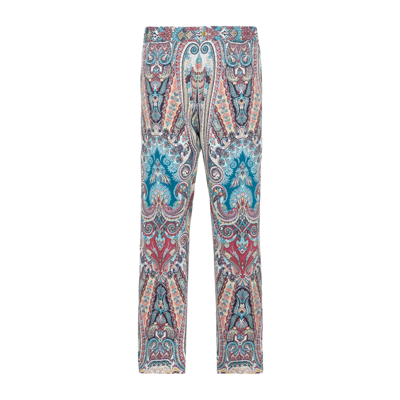 Etro Linen Pants In Multicolour