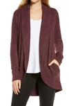 Barefoot Dreams Cozychic Lite® Circle Cardigan In Mulberry