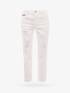 Dolce & Gabbana White Cotton Boyfriend Jeans In White