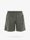 Alexander Mcqueen Khaki Graffiti Logo Swim Shorts In Green