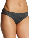 Maidenform Comfort Devotion Lace Tanga In Black Dot Print