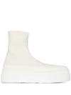 Khaite Ludlow Nylon High-top Sneakers In White