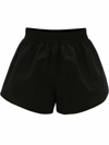 Jw Anderson Black Oversized Running Shorts In Black