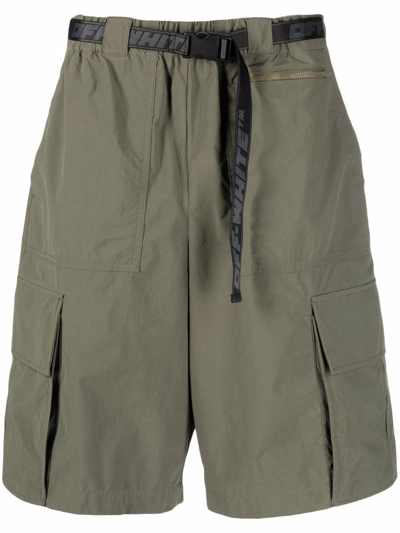 Off-white Military Green Bermuda Shorts In Khaki