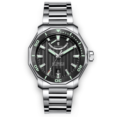 Waldhoff Seawolf Automatic Black Dial Mens Watch Seawolf Mw-13b