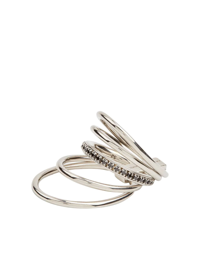 Panconesi Solar Sterling Silver And Crystal Ring