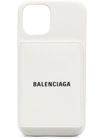 Balenciaga Cash Iphone 12 Case In Weiss