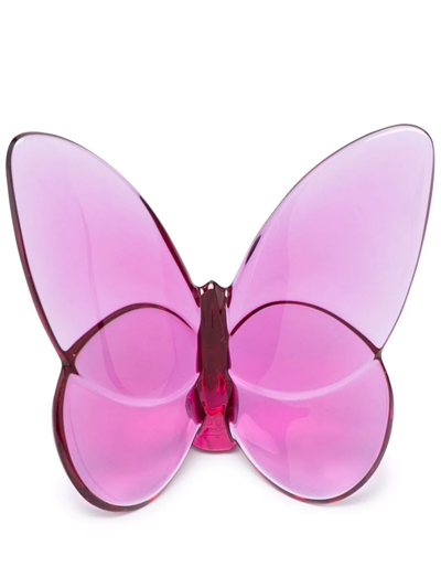 Baccarat Papillon Butterfly Crystal Decoration In Pink