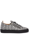 Giuseppe Zanotti Frankie Monogram Sneakers In Black