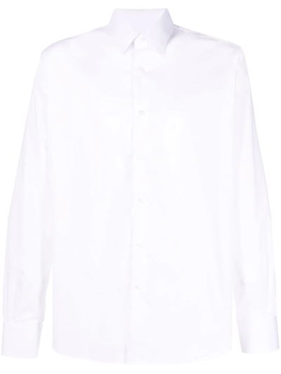 Karl Lagerfeld Button-down Cotton Shirt In White