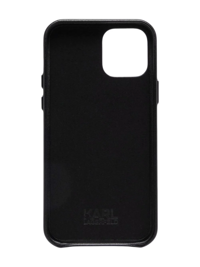 Karl Lagerfeld Logo-print Iphone 12/12 Pro Case In Schwarz