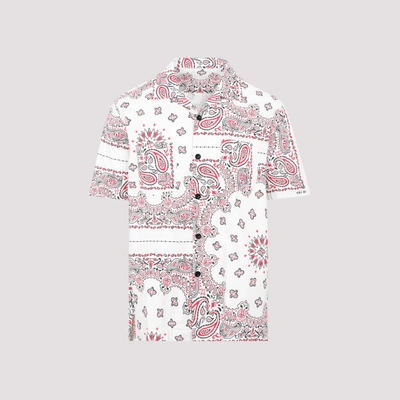 Sacai Bandana-print Short-sleeve Shirt In Red,white