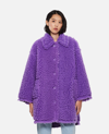Stand Studio Gwen Coat With Cloudy Faux Fur In Purple