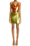 OSEREE SEQUIN SWIM COVER-UP WRAP SKIRT