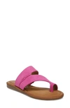 Zodiac Yuma Womens Faux Suede Toe Loop Slide Sandals In Azalea
