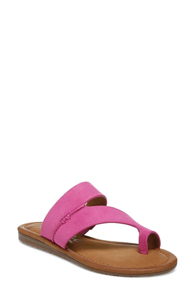 Zodiac Yuma Womens Faux Suede Toe Loop Slide Sandals In Azalea