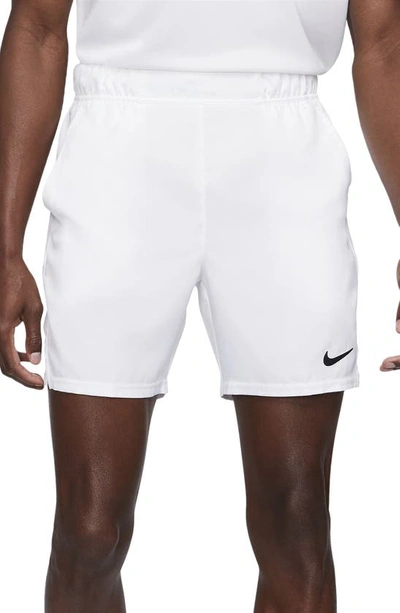 Nike Men's Court Dri-fit Victory 7" Tennis Shorts In White