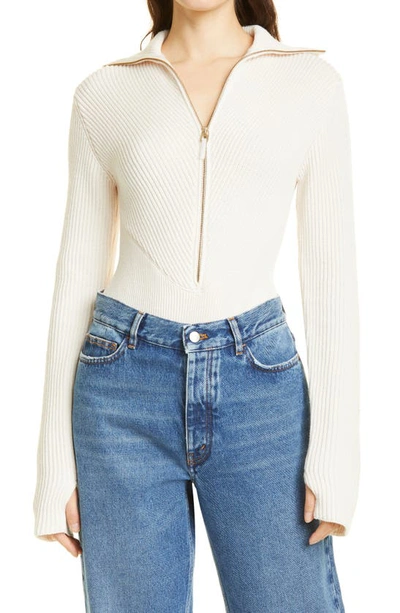 Gauge81 Ssense Exclusive Off-white Ribe Bodysuit