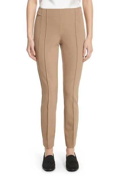 Lafayette 148 Gramercy Acclaimed-stretch Pants In Cammello