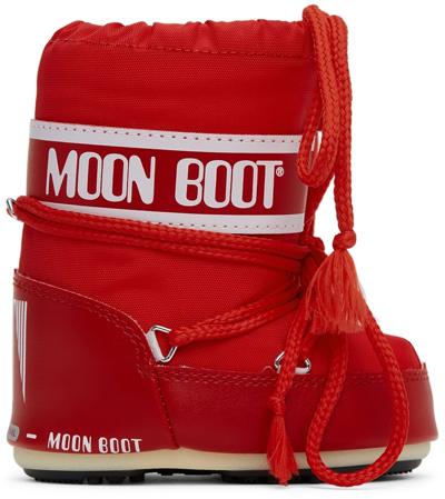 Moon Boot Baby Red Mini Icon Snow Boots In 57002 Red